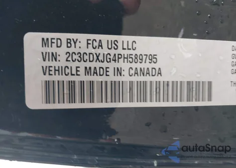 2023 Dodge Charger Sxt Awd из США, поврежденный, VIN 2C3CDXJG4PH589795